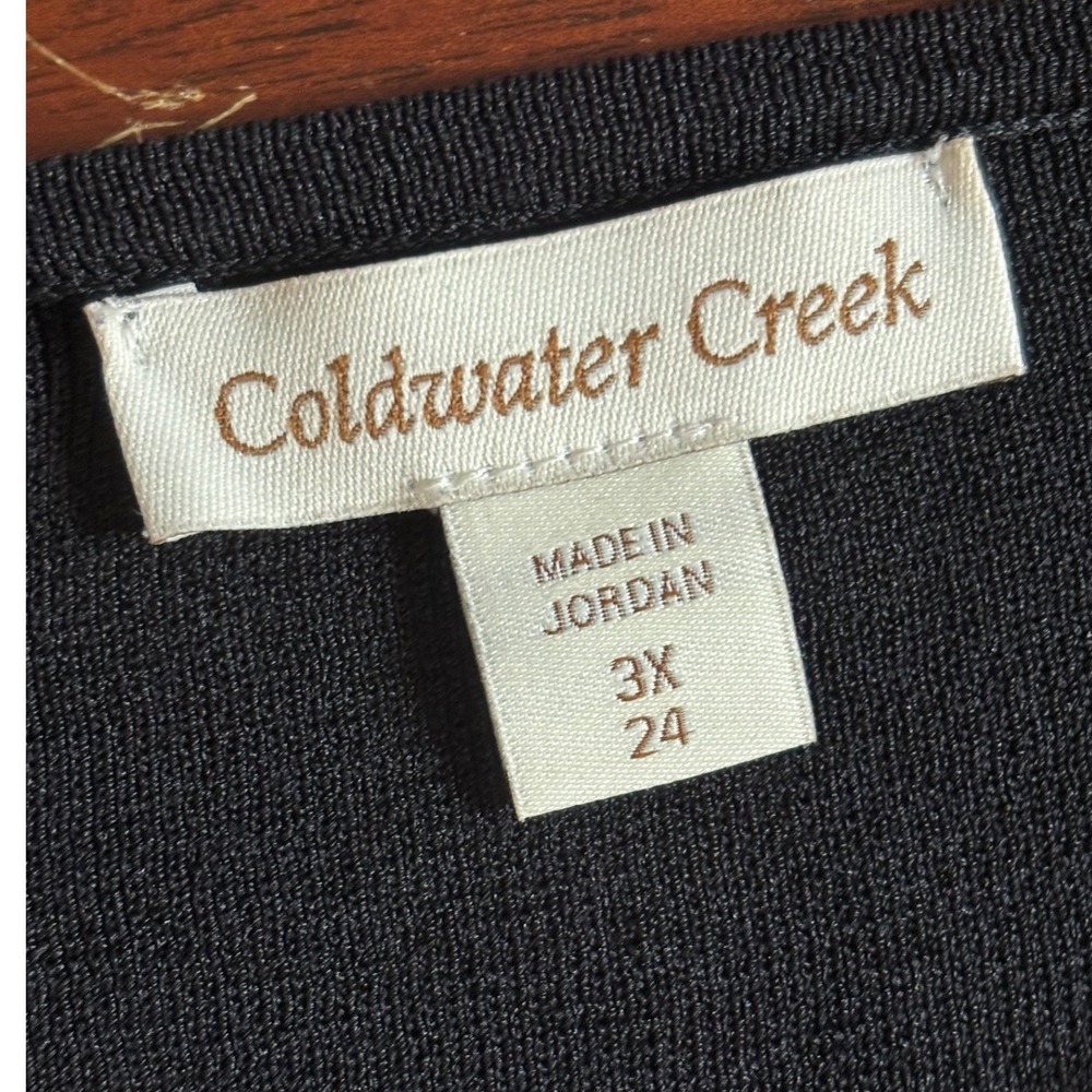Coldwater Creek Womens Side Tie 3/4 Sleeve Sweater 3X 24 Plus Size Dressy Career - Picture 3 of 8